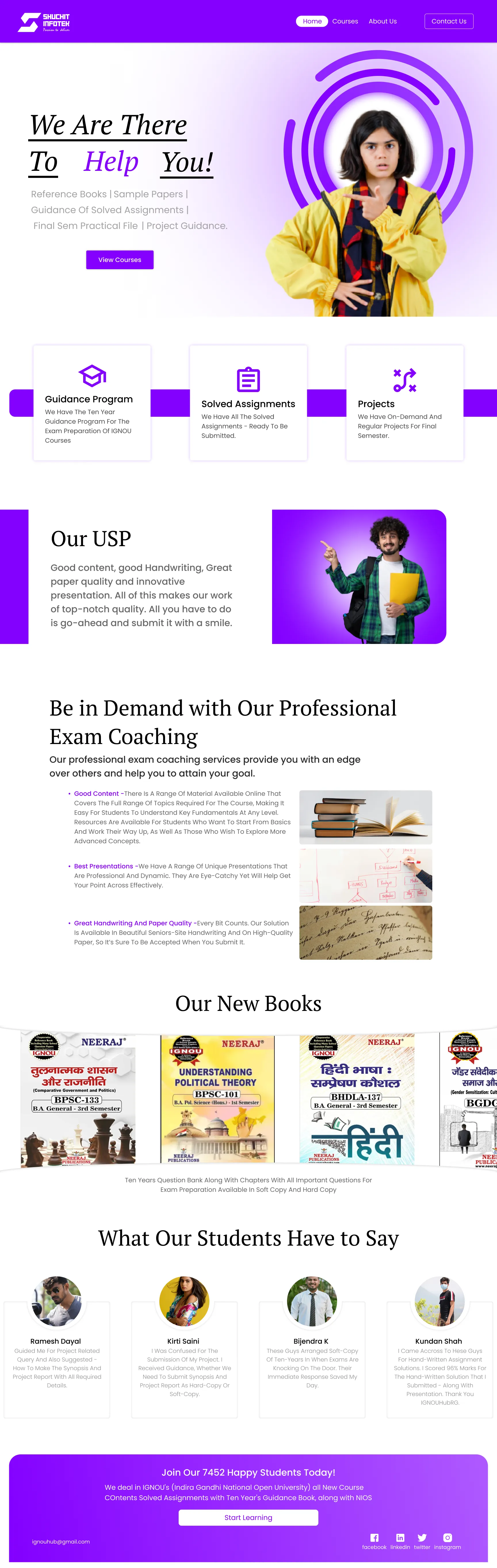 Corporate training IT solutions company past projects